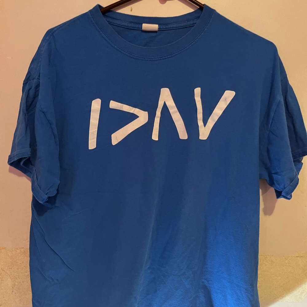 Blue tee